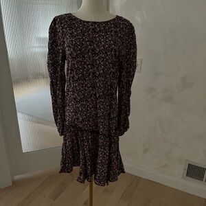 Socialite Black and Pink Long Sleeve Dress